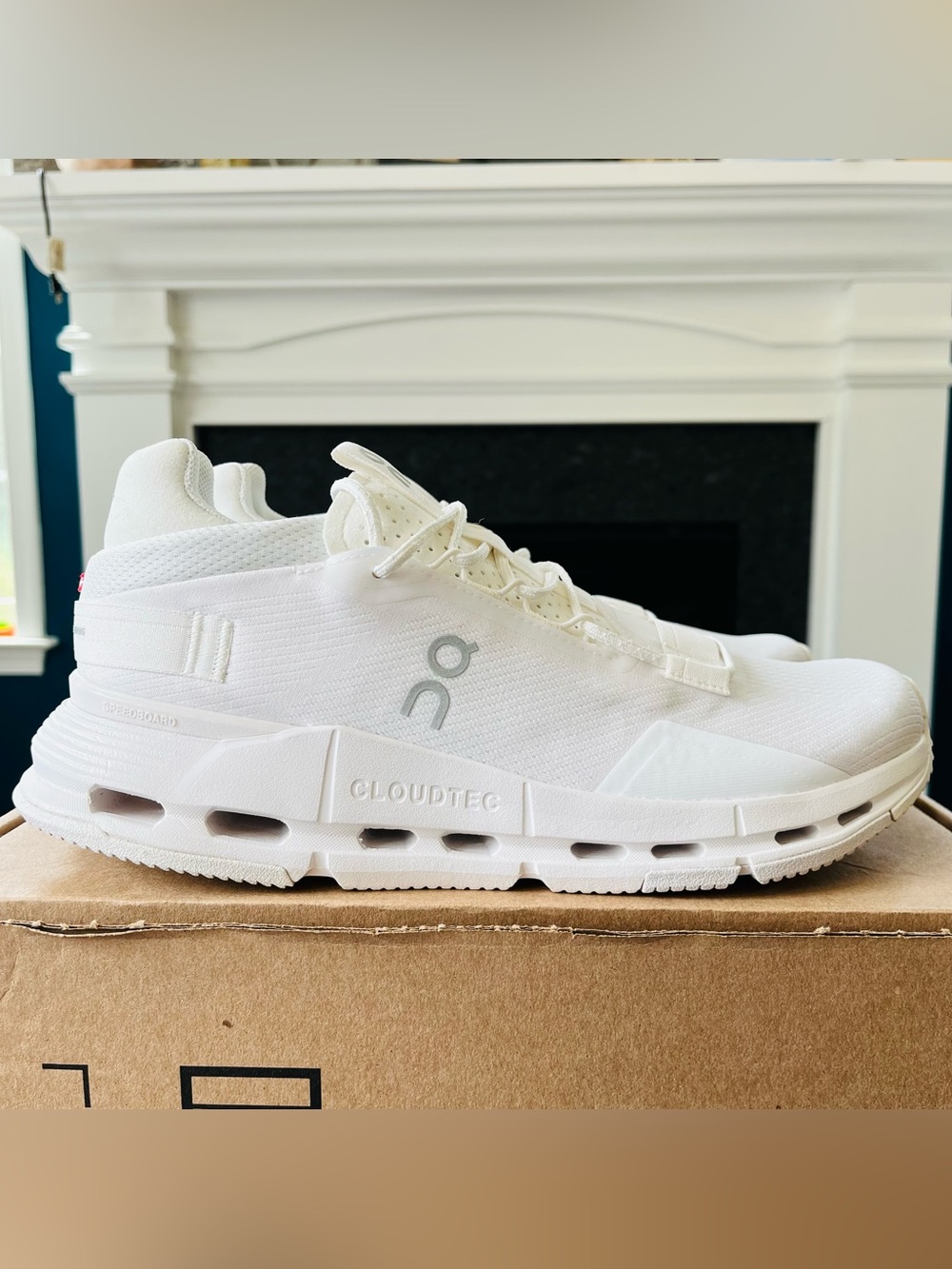 On Running Cloudnova 2 Men's Running Shoes All White 3ME30210108